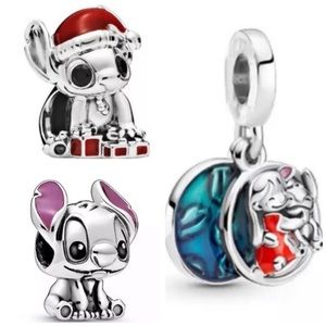 3 Disney Lilo & Stitch Family Charm Bundle Set /Not Pandora